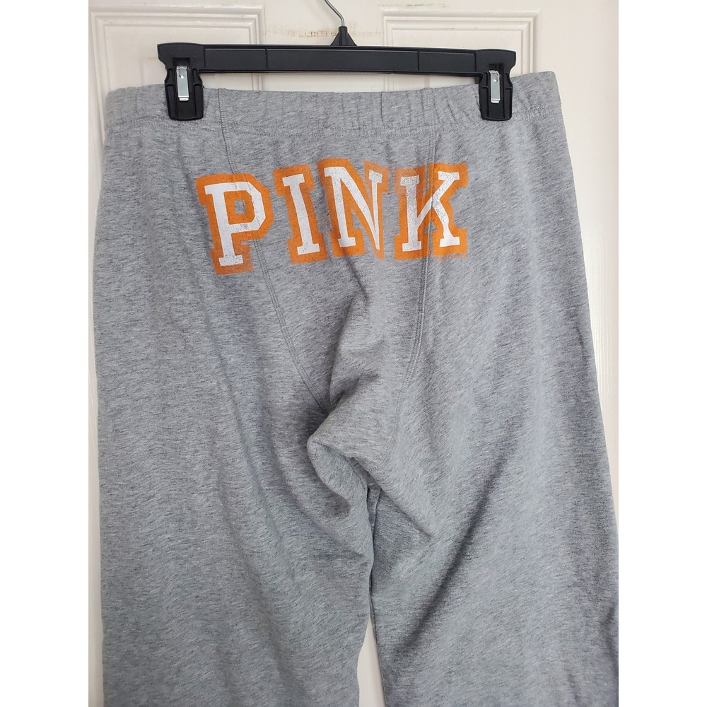 PINK Victoria's Secret Clemson Spell Out Sweatpants Gray Wide Leg Collegiate S